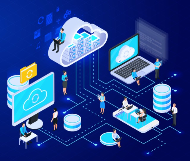 Cloud computing illustration