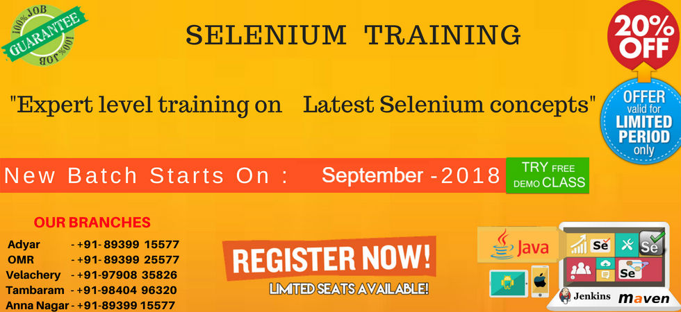 Selenium training in chennai